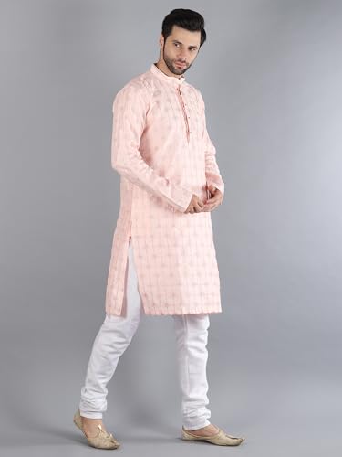 Image of Uri and MacKenzie Embroidery Silk Men's Kurta Pyjama Set