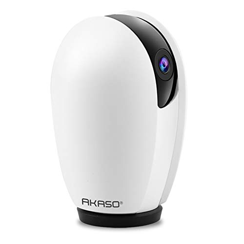 AKASO WiFi Camera 1080P, Works with Alexa/Google Assistant, Pet Camera Dog Camera, Indoor Home Security Camera Baby Monitor, Pan/Tilt Rotation, Motion/Sound Detection, 2 Way Audio, Night Vision, P30