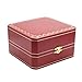 ROUREOX Caja Reloj Roja Texturizada Acabado Estilo Marruecos Borde Oro Cojín Crema Rejilla Única Cofre para Cartier Ballon Bleu Imagen de ROUREOX Caja Reloj Roja Texturizada Acabado Estilo Marruecos Borde Oro Cojín Crema Rejilla Única Cofre para Cartier Ballon Bleu
