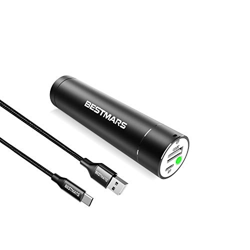 BESTMARS Ultra-Compact Portable Charger The Smallest 5000mAh Mini Power Bank with Fast Charge 2.4A Output Compatible for iPhone 11 X XS MAX XR 8 7 6s 6 plus iPad Samsung Galaxy Cell Phone & More Black