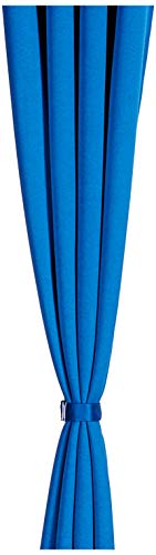 Image of Amazon Brand - Solimo Polyester Opaque Door Curtain, 7Ft (84 inch), Set Of 2, Blue, Blackout, Eyelet, Solid