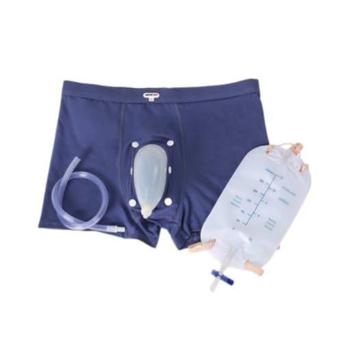 Reusable Urinary Receiver for Men Elderly Urine Collector Kit Panties Fixed Urine Catheter Urinary Bag for Urine Incontinence (M)