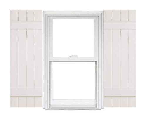 Amazon.com: Polaris Homeside 4 Board and Batten Joined Vinyl Shutters ...