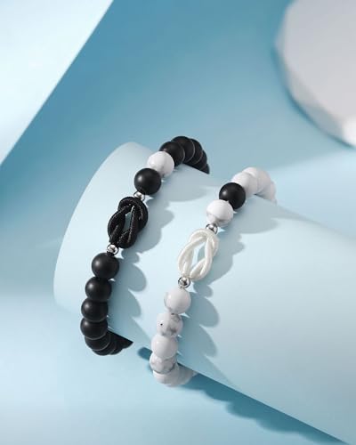 UNGENT THEM Pinky Promise Forever Knot Couples Bracelets Anniversary Christmas Valentines I Love You Gifts for Boyfriend Girlfriend Him Her3