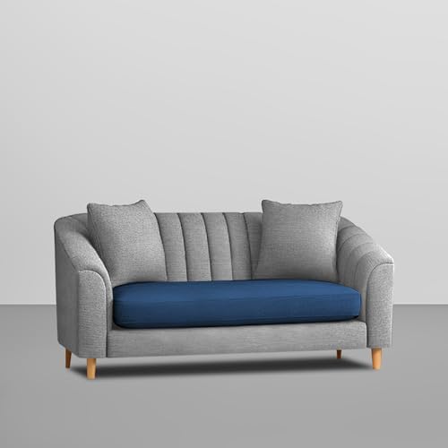 Image of Casaliving Doraldo 2 Seater Sofa Set for Living Room (Blue Grey Colour) Premium Fabric Sofa