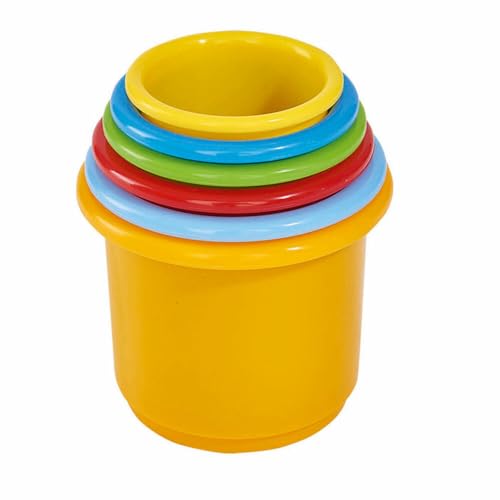 Simba 104018143 - ABC Stapelpyramide, runde Steck-/Stapelbecher, 6 Teile,...