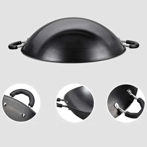 Wok de acero carbon con mango 40cm miniatura 3