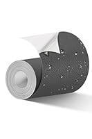 BOUYEER Leder Reparatur Set Dunkelgrau, 10 * 210 CM Kunstleder Selbstklebend, Umweltfreundliche & Geruchsfrei Kunstleder Reparaturset, Möbel/Sofa/Autositze/Taschen/Renovierung, Dunkelgrau