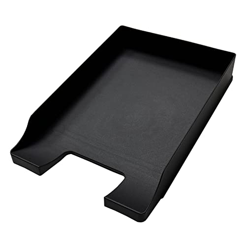 Letter Trays A4+ Black Desk Organizer Stackable Desk Tray Plastic Desk Tray Paper Holder Document Trays