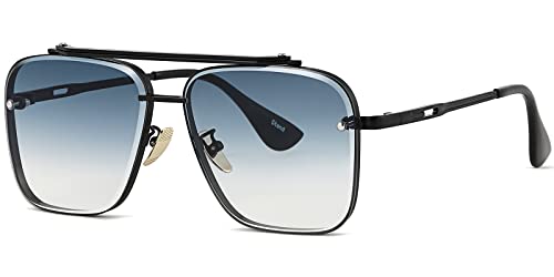 Gtand Fashion Trendy Square Aviator Gradient Sunglasses For Women Men Vintage Metal Sun Glasses