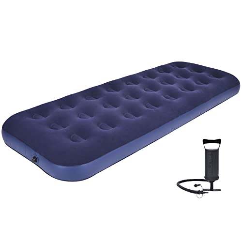 DIMAR GARDEN Single Size Air Mattress Inflatable Camping Bed Sleeping Pad,Include Hand Pump