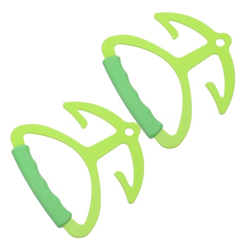 ELAYARD Asa para Bolsas Compra Portátil 2 Piezas Color Verde Claro Diseño Doble Gancho Ergonómico Que Ahorra Esfuerzo Soporte Resistente para Transportar Bolsas de Alimentos Cómodamente