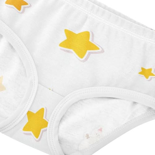 Girls' Stretchy Triangle Panties Organic Underwear for Kids Christmas Stars in Sizes 2T,3T, 4T, 5T, 6Y and 8Y4
