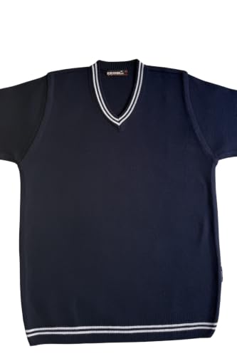 Image of Boy's School Uniform Lining Full Sleeves Sweater - Daffodil