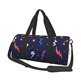Colorful Lightning Bolts Travel Duffel Bag Large Weekender Overnight Bag Fashion Sports Gym Bags