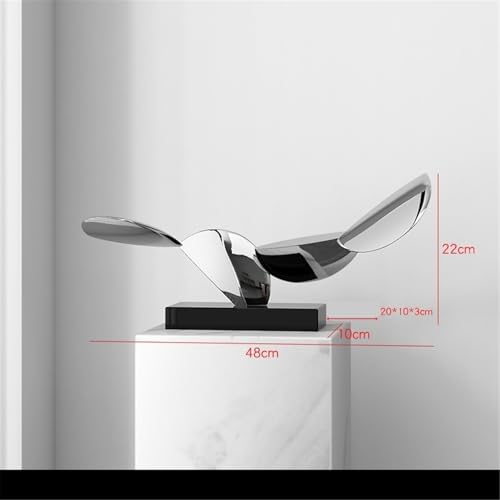 Sculpture de table cadeau design moderne acier inoxydable formes géométriques