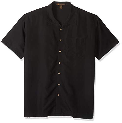 Chemise à manches courtes noire Harritton en taille 3X pour une élégance fluide au quotidien