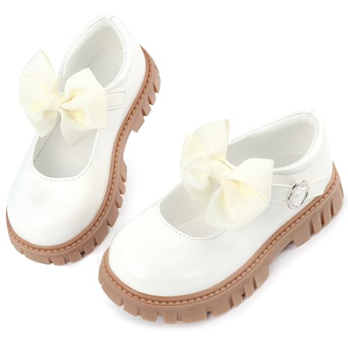 Image of Toddler Girl Dress Shoes Bow Black Dress School Shoes Princess Mary Jane for Toddler /Little Girl
