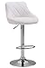 Tabouret de Bar LAZIO en Similicuir - Chaise de Comptoir Rembourrée Hauteur Réglable - Tabouret Haut de Style Industriel - Tabouret de Café, Couleur:blanc