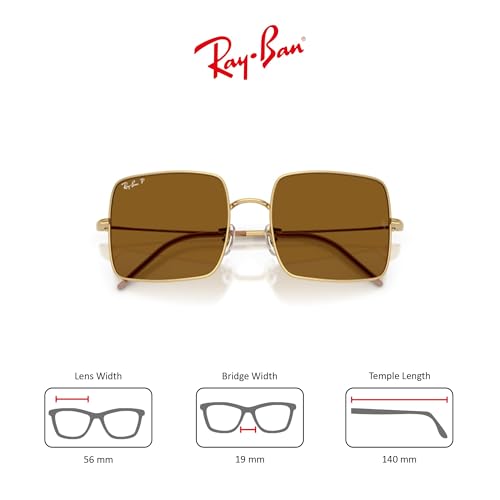 Image of Ray-Ban Sunglasses for Women - 0RBR0104S Square Reversed | Ray-Ban Sunglasses - Non-Polarized Lenses, Metal Frame Designer Sunglasses Womens