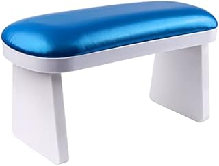 Kalolary Nail Arm Rest Cushion Nail Art Soft Leather Manicure Hand Rest Cushion Table Desk Station for Arm Rest Manicure Salon (Blue)