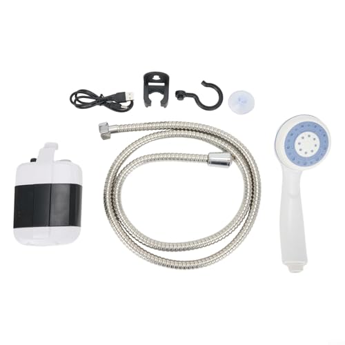 Cabezal de ducha de camping conveniente con caudal de 2L/min, longitud de manguera de 1 5 m