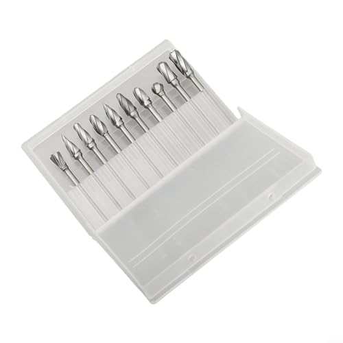 Set de 10 fresas de carburo para aluminio y metales blandos miniatura 5