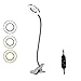 Produktbild 12 W LED Clip-On-Licht/Leselicht/Bettlicht, C-Clamp-Nachtlicht, USB-Anschluss, 3 Modi 11 Dimmstufen Buchlicht, Clip-On-Lampe für Kosmetikspiegel, Schreibtisch, Kopfteil, Schlafsaal, Computer (Silber)