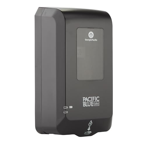 Georgia-Pacific (53590) Pacific Blue Ultra Automated Soap Dispenser, Black, Wall Mounted, Easy to Install & Maintain, Batteries Included