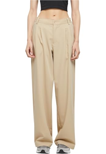 Pantalons Coupe Large Urban Classics Femme - Pantalon Classique Plis Devant Pleat-Front
