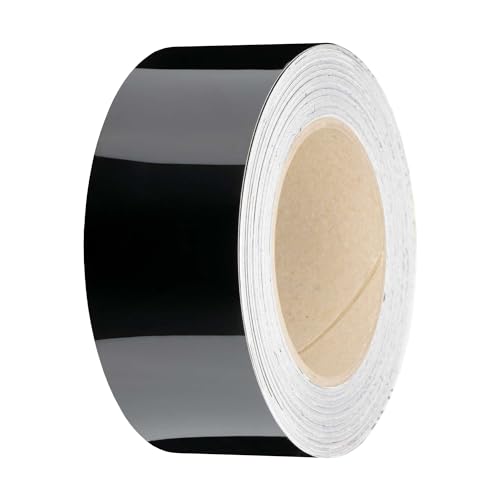 Image of 2 inch x 25FT Gloss Black Vinyl Wrap Kit for Black Out Chrome Delete Made from Genuine 3M 2080 Film Window Trim Door Trim