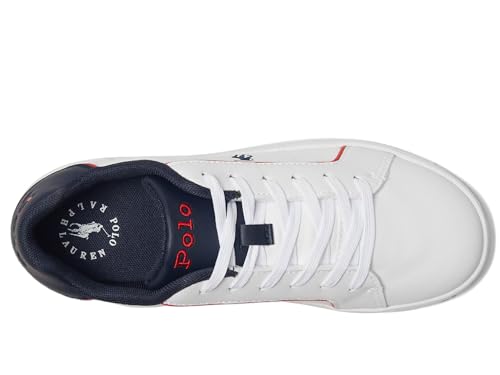 Polo Ralph Lauren Unisex, Heritage Court III (Big Kid), White/Navy, 6.5 Medium2