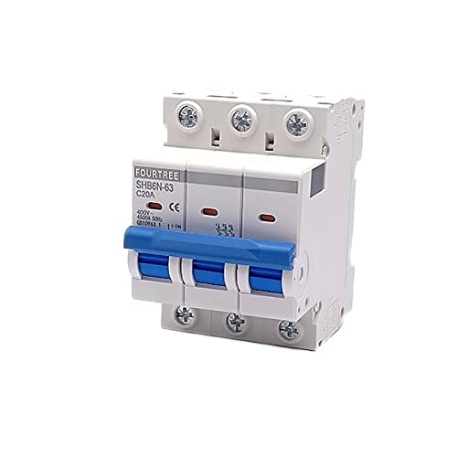 Disjoncteur 3 pôles 6A rail DIN pour boîte distribution domestique