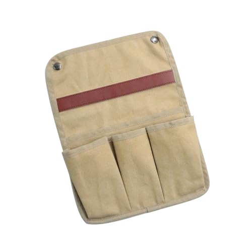 トリプルポケット付き屋外シートオーガナイザーバッグキャンバステクスチャアタッチメントトラベルストレージ用折りたたみ可能なポータブル椅子保管ポケット