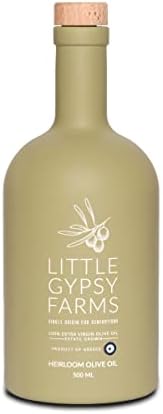 Gypsy Farms Little Estate Grown Greek Extra Virgin Olive Oil | Healthiest Olive Variety with 3X Polyphenols | Small Batch EVOO | First Cold-Pressed | 2020 NYIOOC Gold Award | Product Of Greece | 750ml