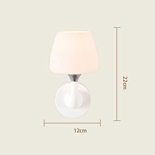Lámpara de pared moderna para estudio con pantalla de cristal blanco e iluminación interior 5