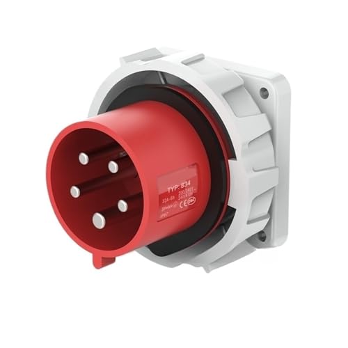 Connecteur fixe 32A 5 broches IP67 pour corriger le sens de rotation des moteurs
