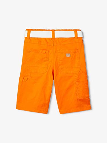 Pantalones de patinaje para niño de algodón naranja con bolsillos de 116 cm 3
