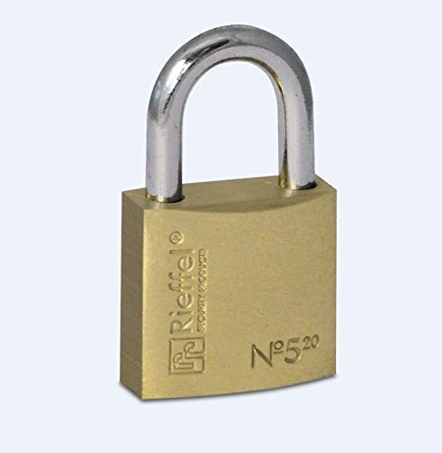 Rieffel Switzerland 5/20 SB Padlocks with Shackle, Brass - Image 2