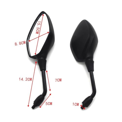 Retrovisor de motocicleta de 10mm compatible con CB190R y CRF250L estilo ojo de gato 4
