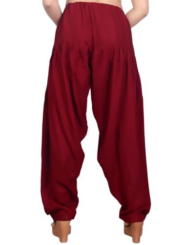 Image of FASHION GALLERY Women's Rayon Relaxed Fit Patiala Salwar with Full Length Drawstring Closure Type and Flexible Waist | Patiala Pant for Woman Free Size Fit Upto XXL