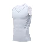  HNSWXW Chemise de Compression, Chemise, Chemise sans Manches façonnante ionique, Gilet sans Manches façonnant pour Hommes (Shape-E,M)