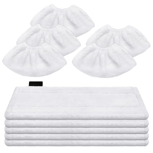 DLAIMI 10 paño de Microfibra compatibles con Limpiador a Vapor Kärcher EasyFix SC 2,SC3,SC4,SC5, Almohadillas de Repuesto para Limpiador Reutilizable, Lavable a máquina Paños de Repuesto