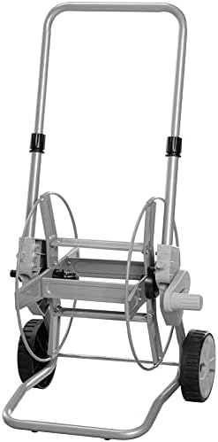 Relaxdays Dévidoir mural, enrouleur pour 60 m de tuyau d'arrosage, 2 raccords à clipser, support, acier, vert - Jardin Relaxdays Dévidoir mural, enrouleur pour 60 m de tuyau d'arrosage, 2 raccords à clipser, support, acier, vert - Jardin