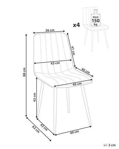 Set Di 4 Sedie Da Pranzo In Velluto Arancione Gambe In Ferro Stile Moderno - 3
