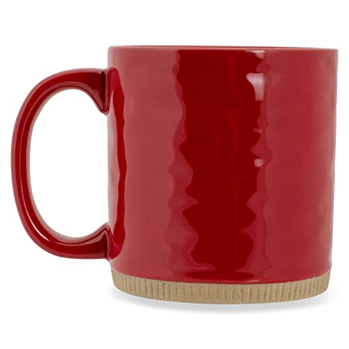 Elanzedesignshighglossrawclaybottom15ounceceramicstonewarecoffeemugssetof4red  Urban Country Home Decor Elanze designs high gloss raw clay bottom 15 ounce ceramic stoneware coffee mugs set of 4 red  urban country home decor