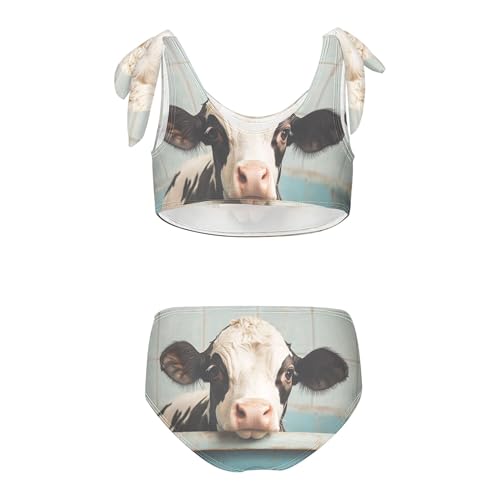 Pretty Cow in Tub Girls Bikini Sets 2 Piece Swimsuits Bathing Suit Swimwear2