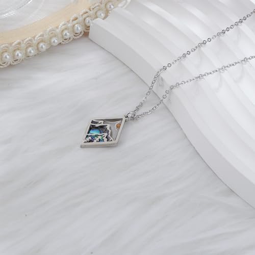 Inspirational Gifts for Women Mountain Necklace Pine Tree Necklace Mustard Seed Necklace Jewelry Gifts for Hikers, Campers, Climbers and Nature Lovers4