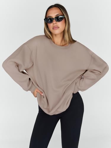 Trendy Queen Sweatshirts for Women Hoodies Oversized Crewneck Tops Sweaters Comfy Fall Winter Outfits Clothes 2025 Fashion - Image 3