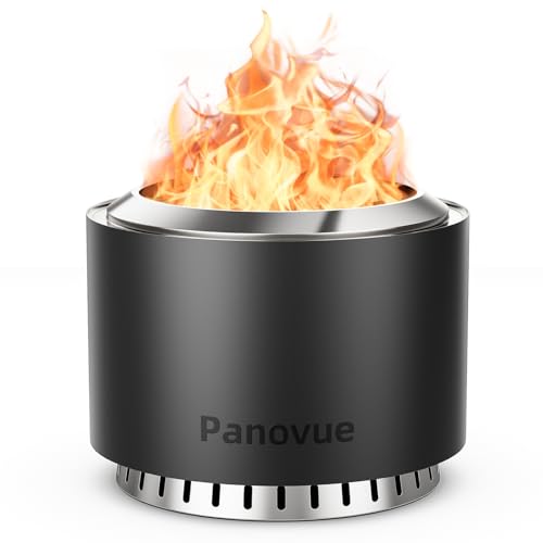 Panovue 22 inch Smokeless Fire Pit with Waterproof...
